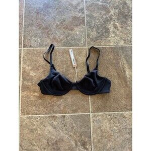 Skims Cotton Jersey T-shirt Bra Soot Size 32B